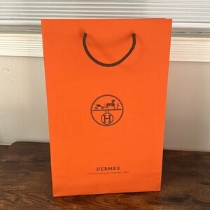 Authentic Luxury Hermes Paper Shopping Bag 8X11